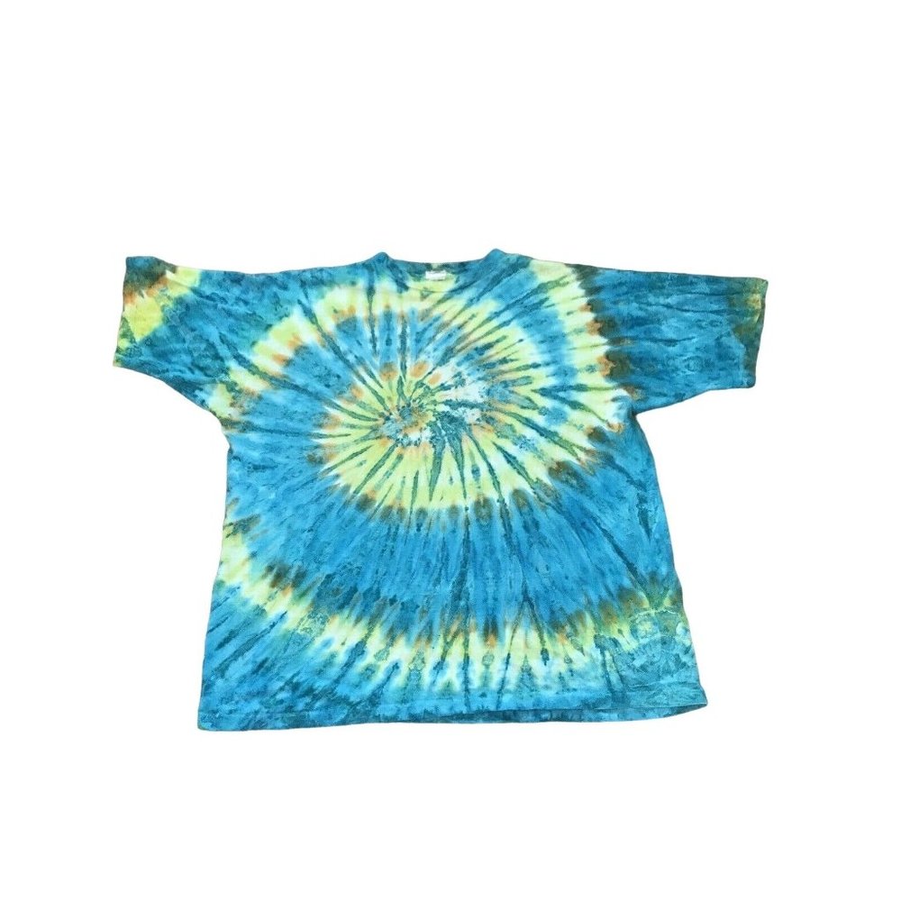 Earth Tribe Tie Dye Swirl Single Stitch Grunge T Shirt L Hippie Skate Vintage‎